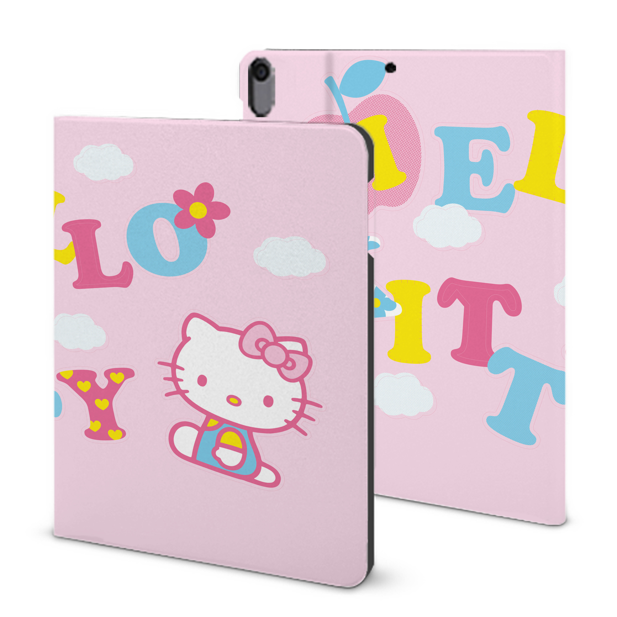 （画像用） Hello Kitty ハローキティ IPad ケース ブック型 PUレザー TPU 耐衝撃 軽量 薄型 ペン収納なし 全面保護 IPad 各モデル対応